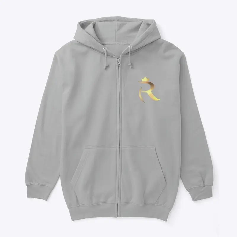 Gold Letters Zip Hoodie